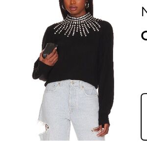 NBD Black Embellished Sweater